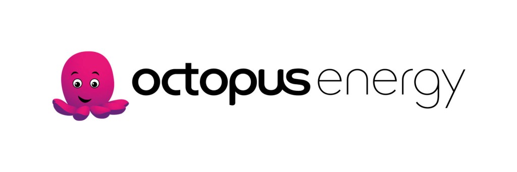 Octopus Energy logo displaying an animated octopus character and the words Octopus Energy